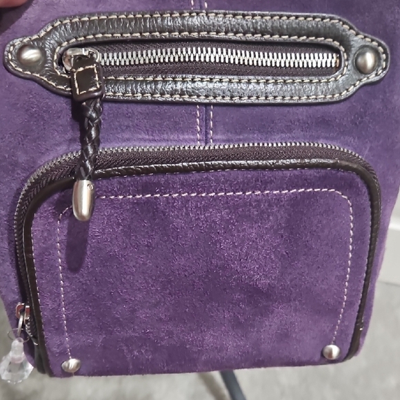 Coldwater Creek Purple Crossbody Bag with Silver Accents - Picture 5 of 12